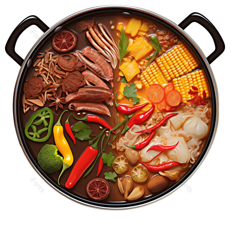 插画图片,素材元素,火锅PNG,手绘免抠素材